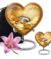 Heart-shaped diamond urn for men