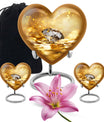 Heart-shaped diamond urn for men