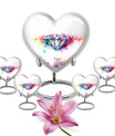 heart-shaped diamond urn