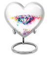 heart-shaped diamond urn