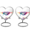 heart-shaped diamond urn