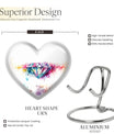 heart-shaped diamond urn