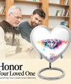 heart-shaped diamond urn