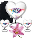 heart-shaped diamond urn