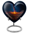 10-inch Galaxy Urn, heart-shaped memorial urn 