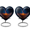 10-inch Galaxy Urn, heart-shaped memorial urn 