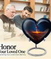 10-inch Galaxy Urn, heart-shaped memorial urn 