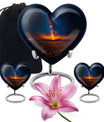 10-inch Galaxy Urn, heart-shaped memorial urn 
