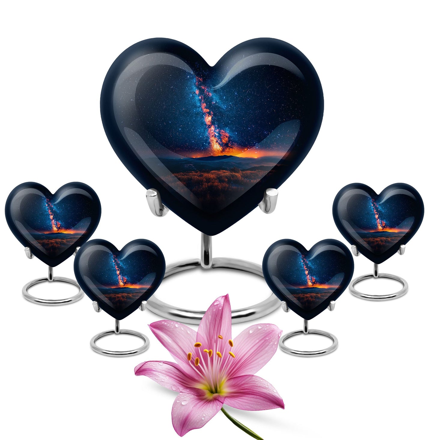 Galaxy Urn from heart design