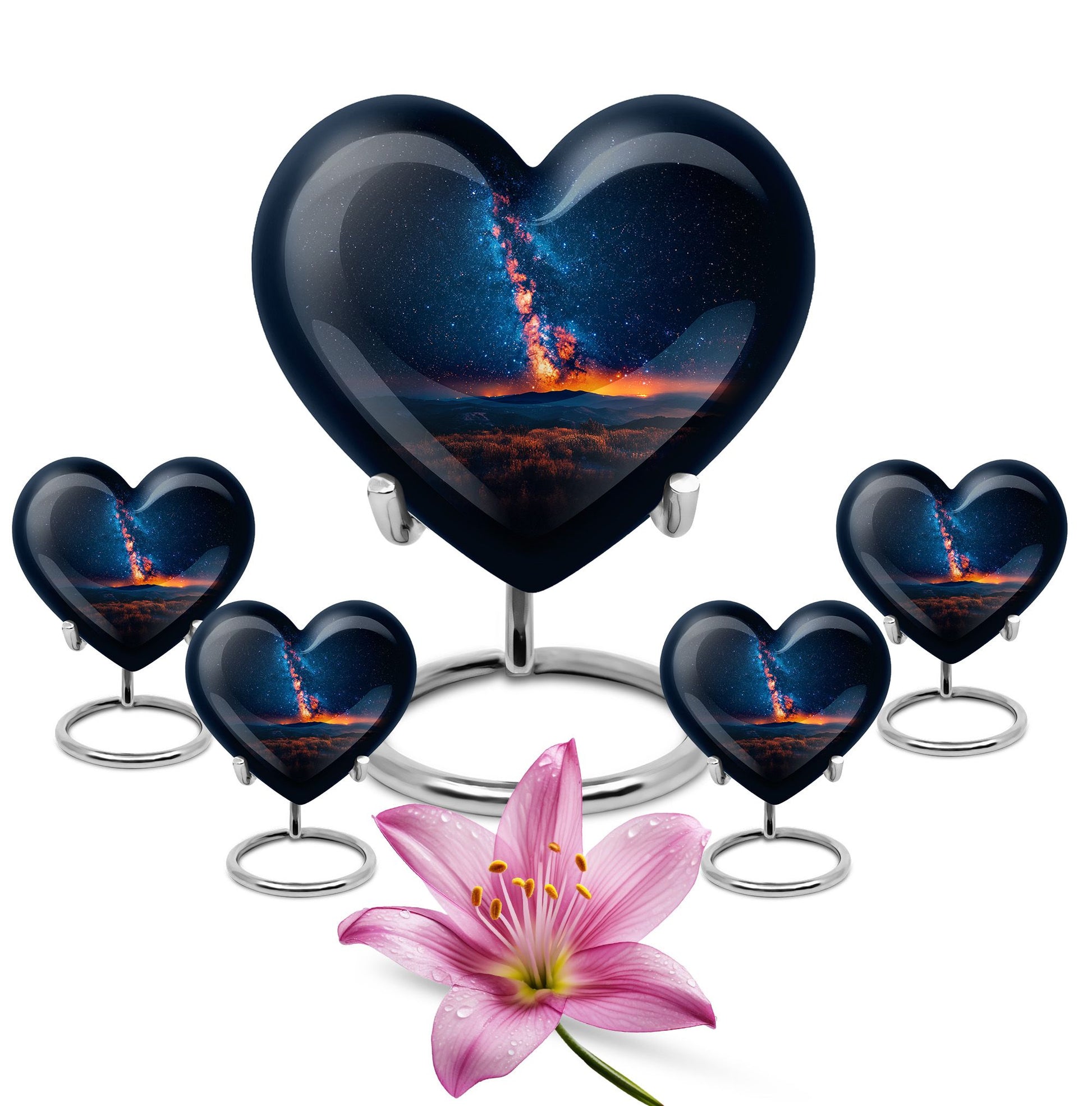 Galaxy Urn from heart design