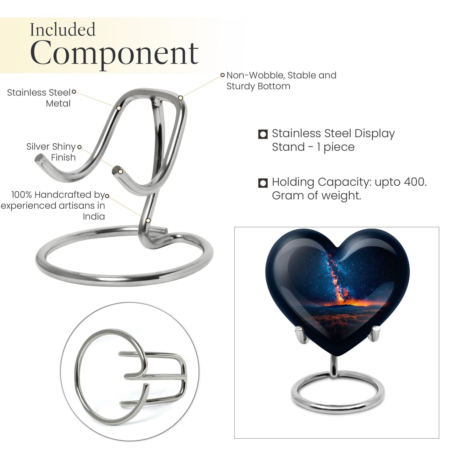 Galaxy Urn from heart design