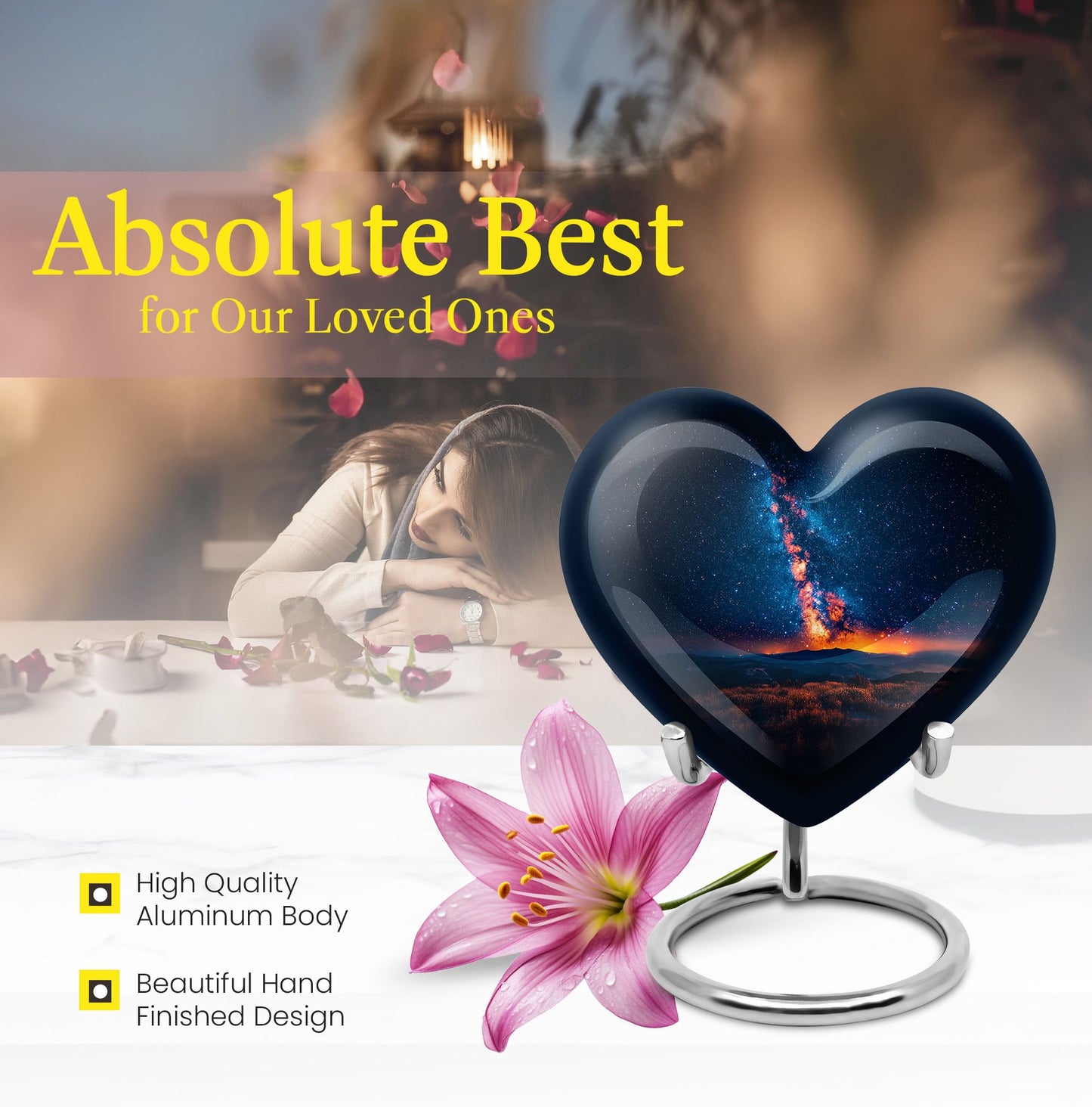 Galaxy Urn from heart design