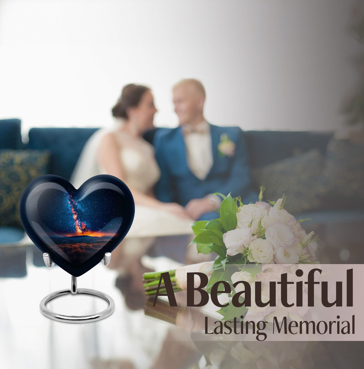 Galaxy Urn from heart design