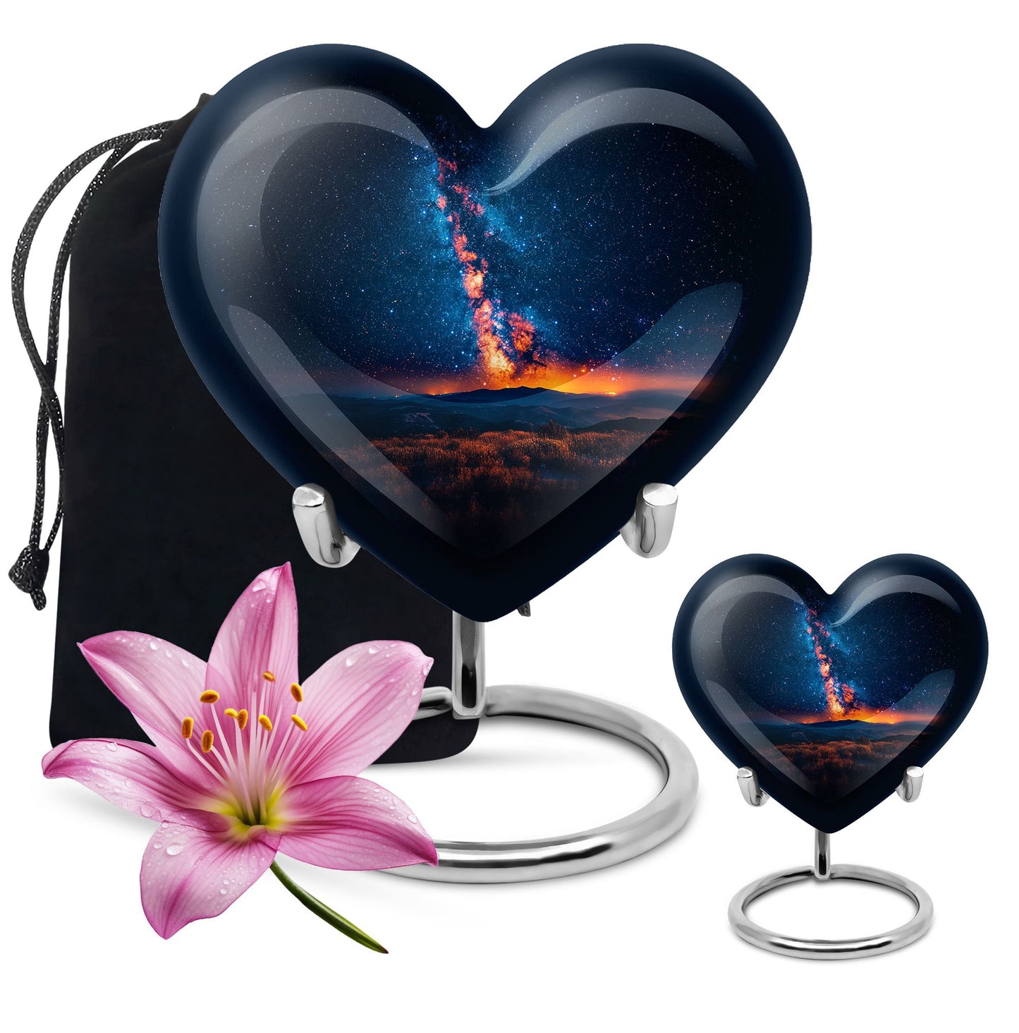Galaxy Urn from heart design