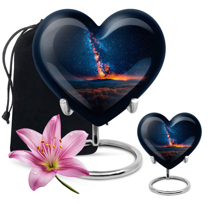 Galaxy Urn from heart design