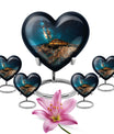 heart design large memorial urn for human ashes