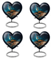 heart design large memorial urn for human ashes