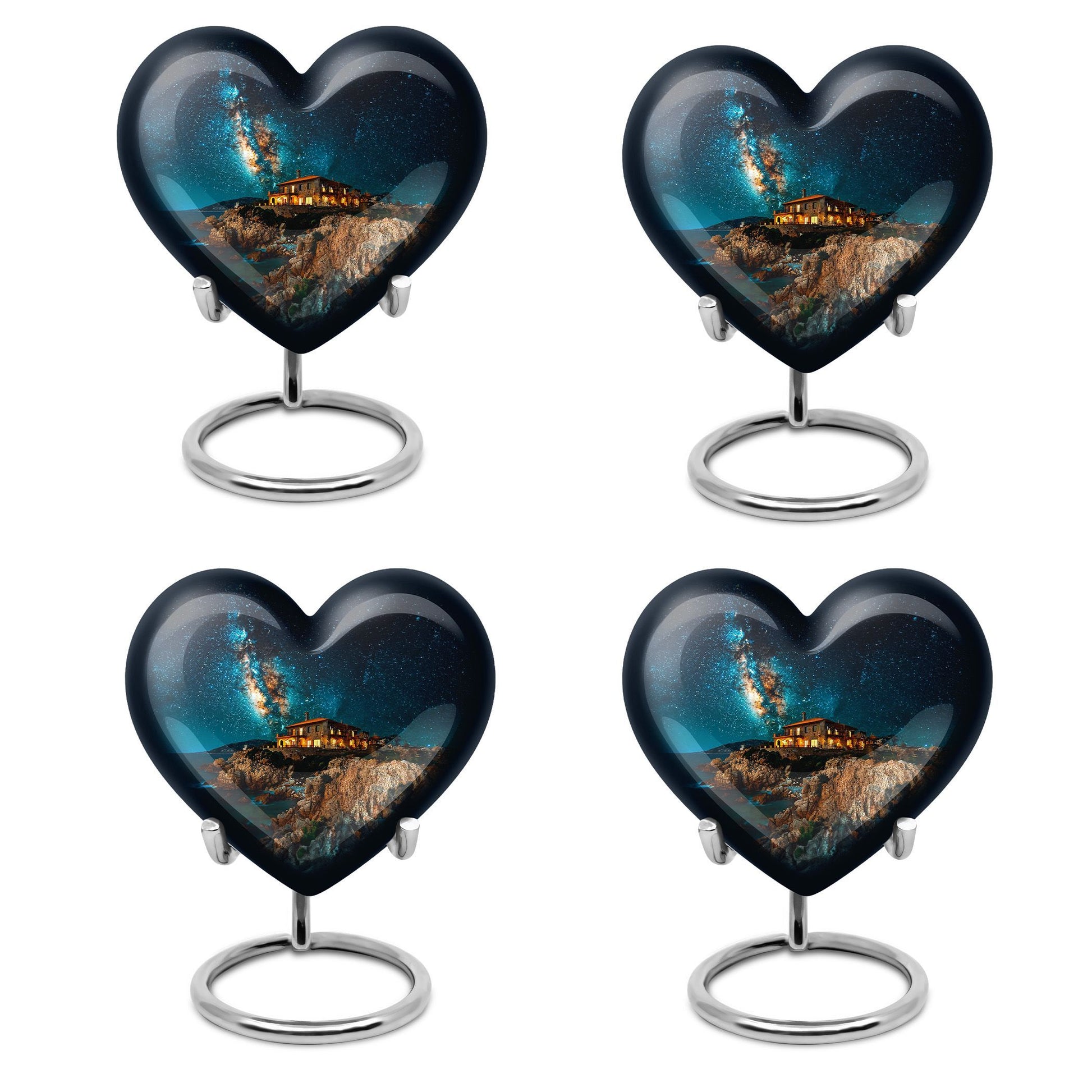 heart design large memorial urn for human ashes