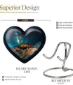 heart design large memorial urn for human ashes