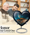 heart design large memorial urn for human ashes