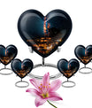 10-inch Galaxy Urn, heart design cremation urn
