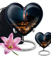 10-inch Galaxy Urn, heart design cremation urn