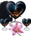 10-inch Galaxy Urn, heart design cremation urn