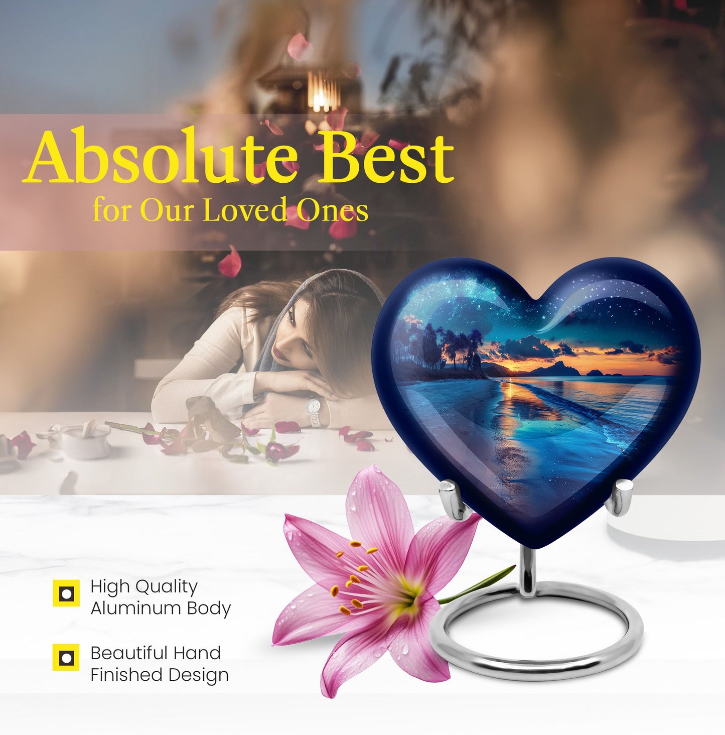 Galaxy Urn, heart-shaped
