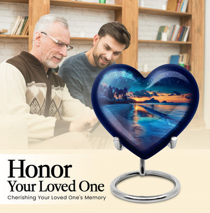 Galaxy Urn, heart-shaped