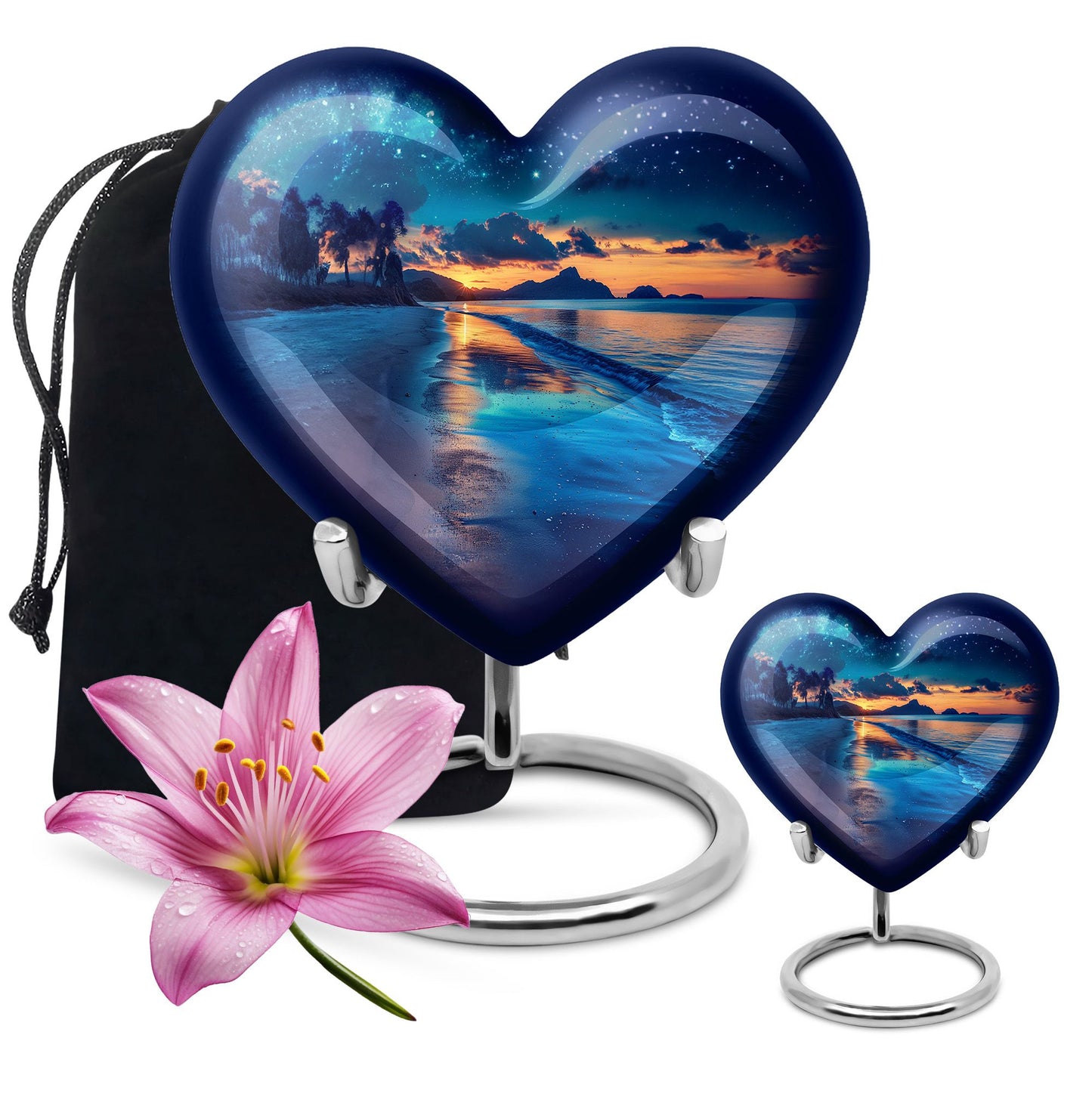 Galaxy Urn, heart-shaped