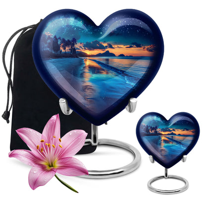 Galaxy Urn, heart-shaped