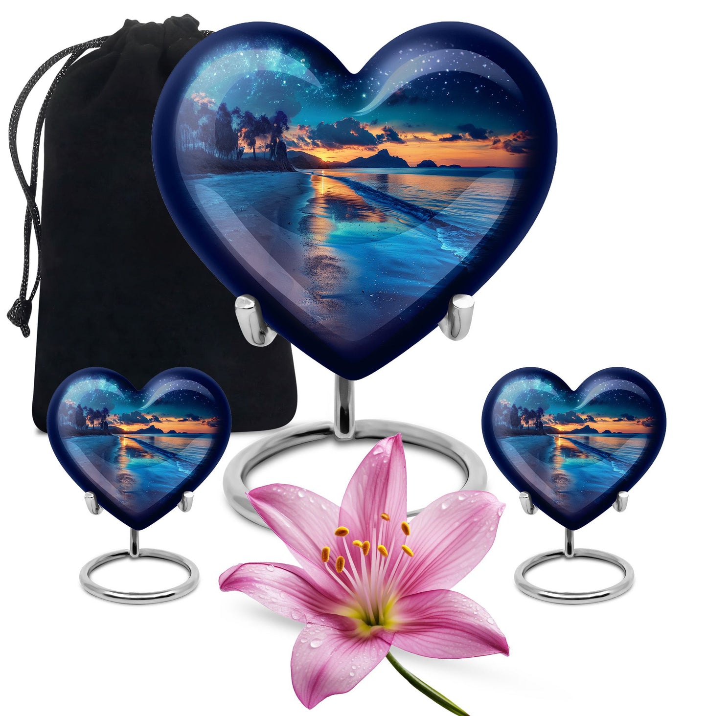 Galaxy Urn, heart-shaped