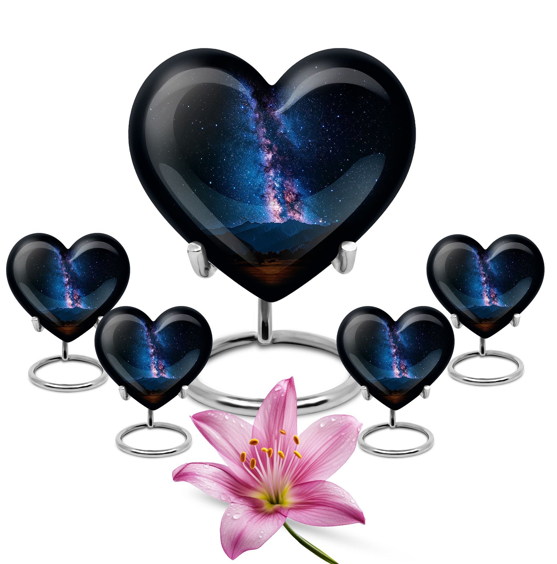 Galaxy Urn heart-shaped