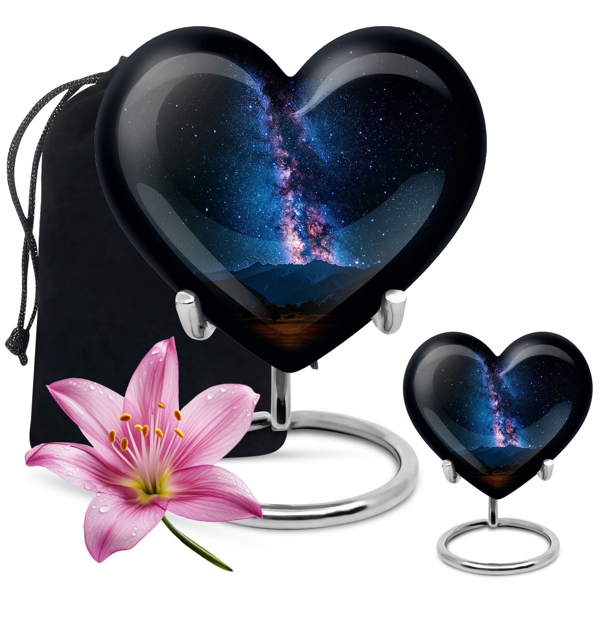 Galaxy Urn heart-shaped