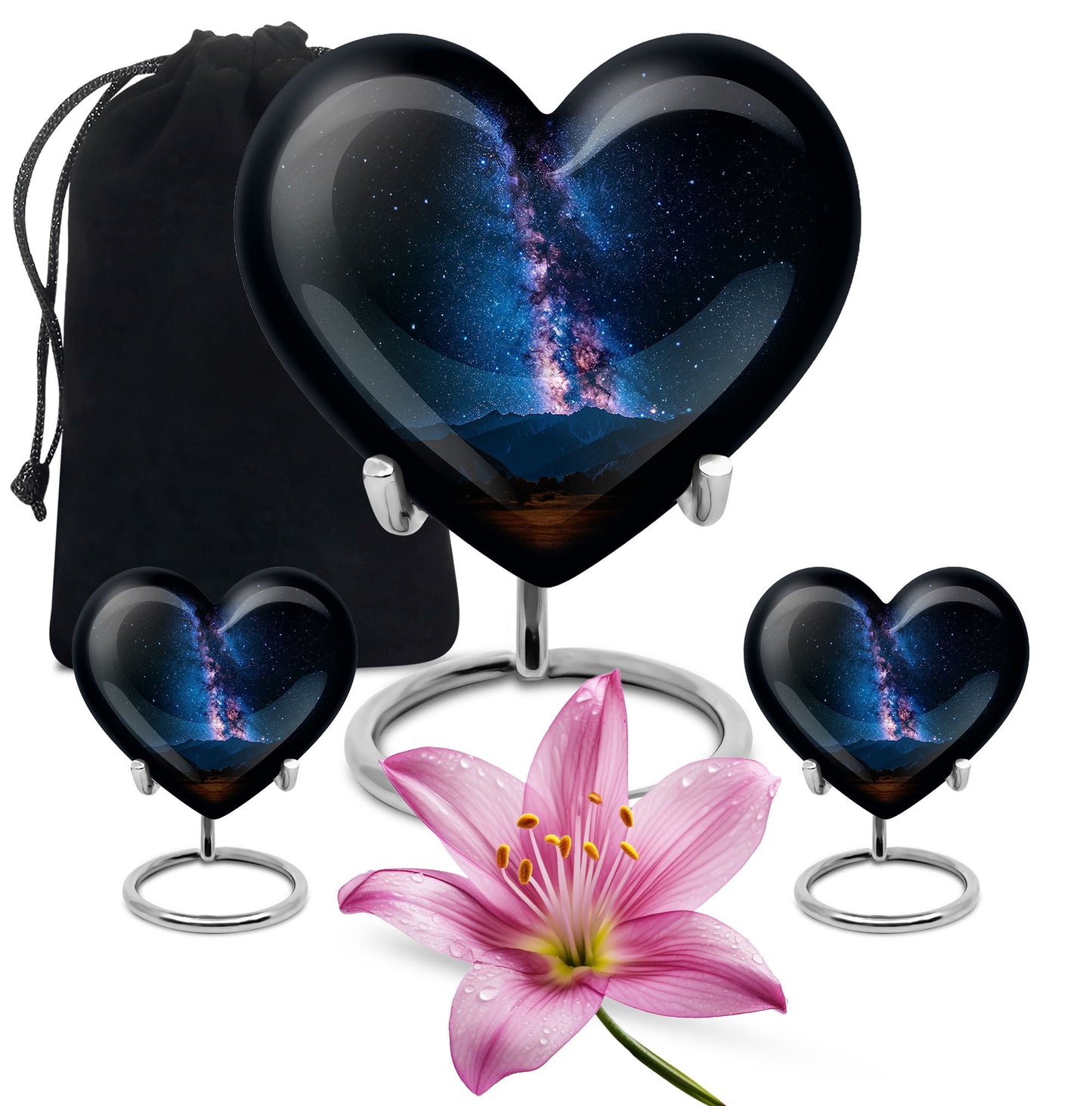 Galaxy Urn heart-shaped