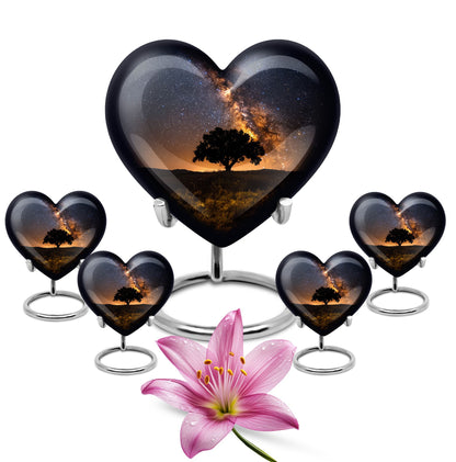 heart design Galaxy Urn