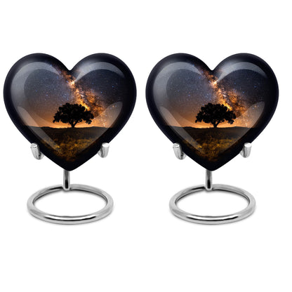 heart design Galaxy Urn