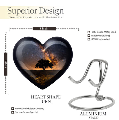 heart design Galaxy Urn