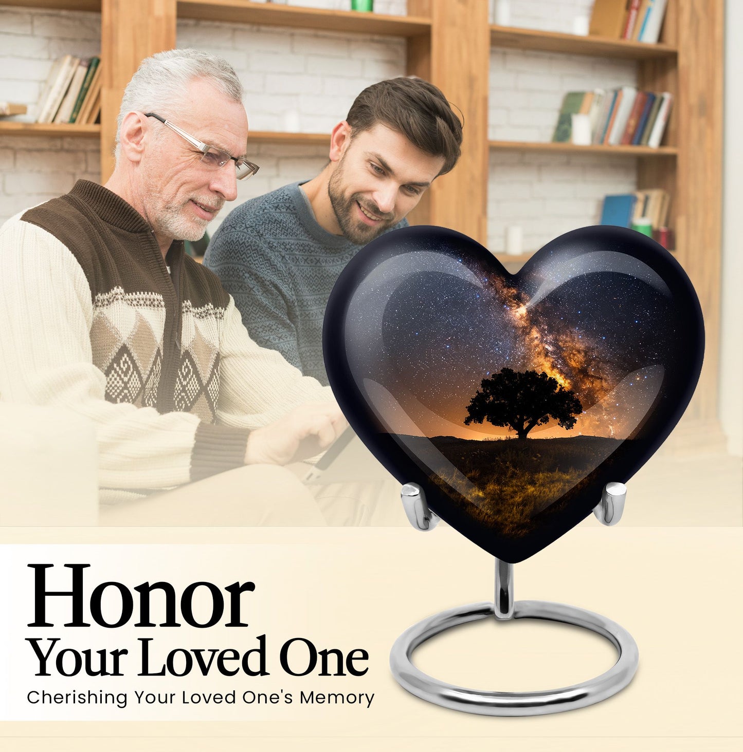 heart design Galaxy Urn