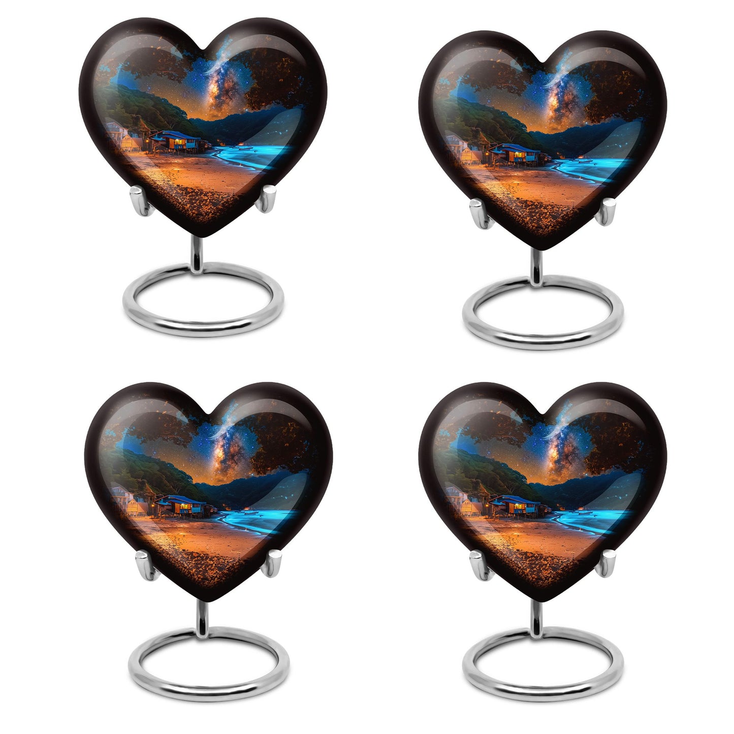 Personalized Beach Memorial Urn for Dad - 10-inch, 200 cu in - Yatskia