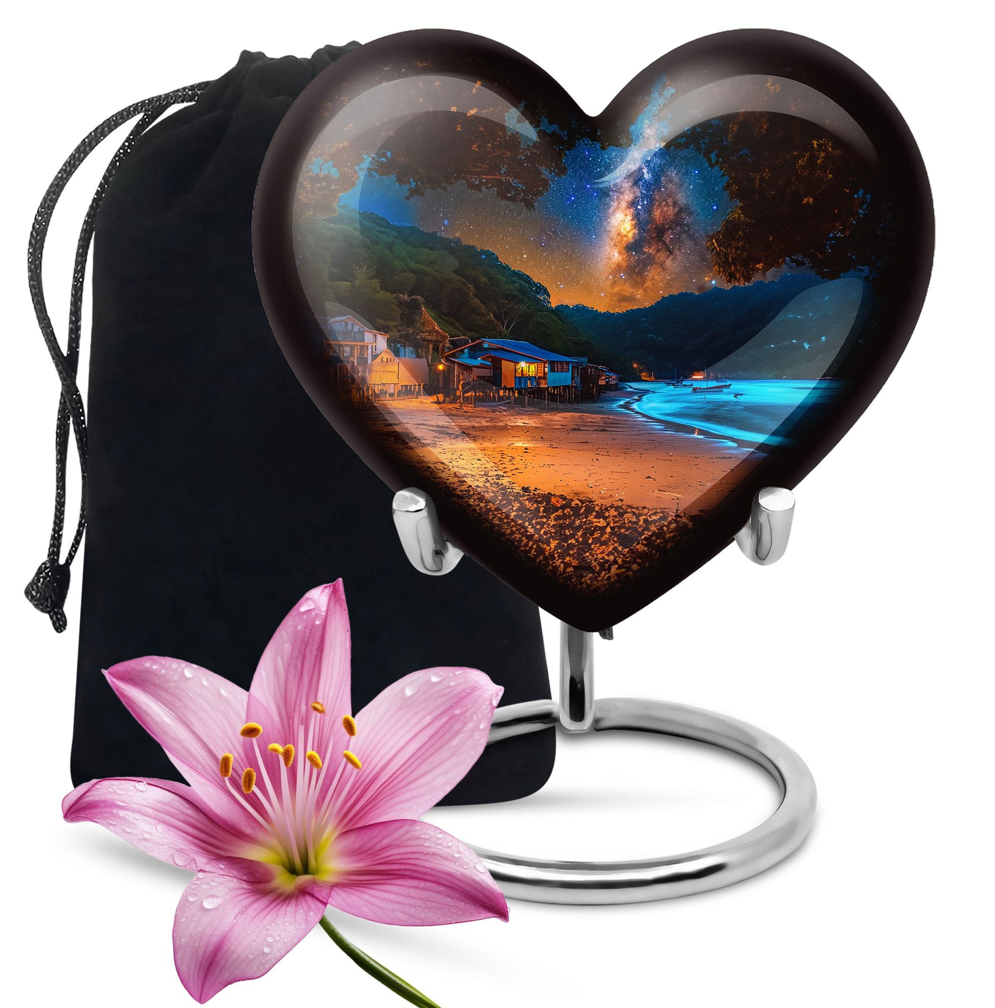 Starry Beach Urns For Ashes For Humans Funeral - Memorial Urn For Dad