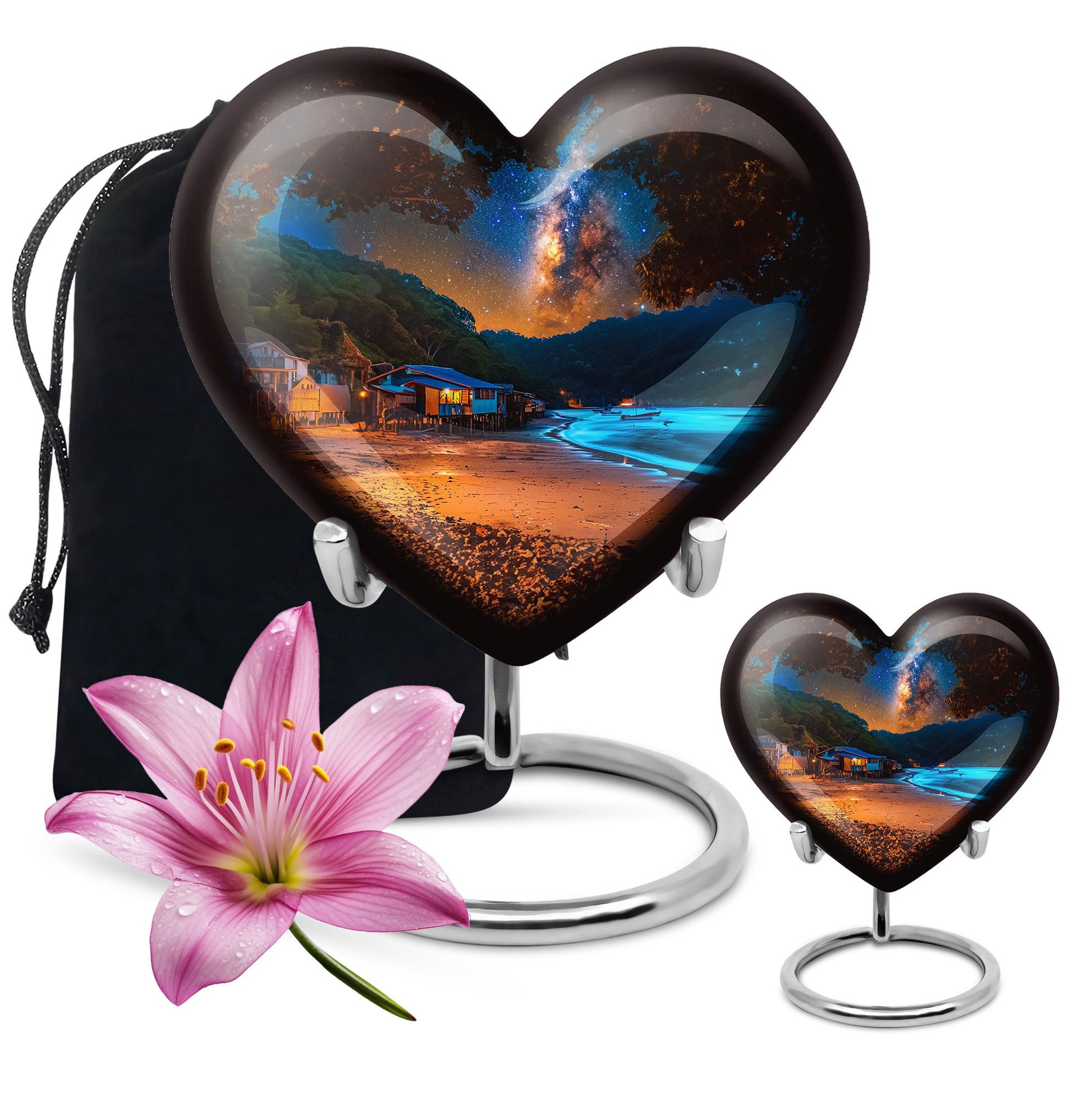 Starry Beach Urns For Ashes For Humans Funeral - Memorial Urn For Dad