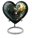 white cat heart urn for ashes