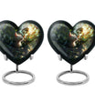 white cat heart urn for ashes