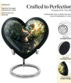 white cat heart urn for ashes