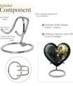 white cat heart urn for ashes
