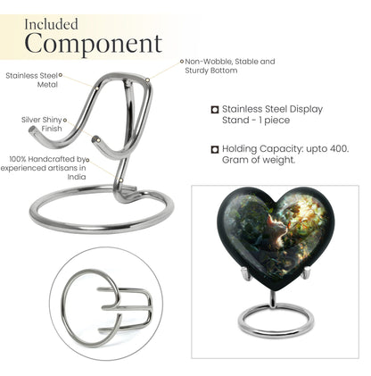 white cat heart urn for ashes