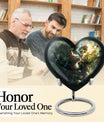 white cat heart urn for ashes