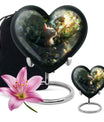 white cat heart urn for ashes