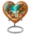  white cat heart urn for burial ashes